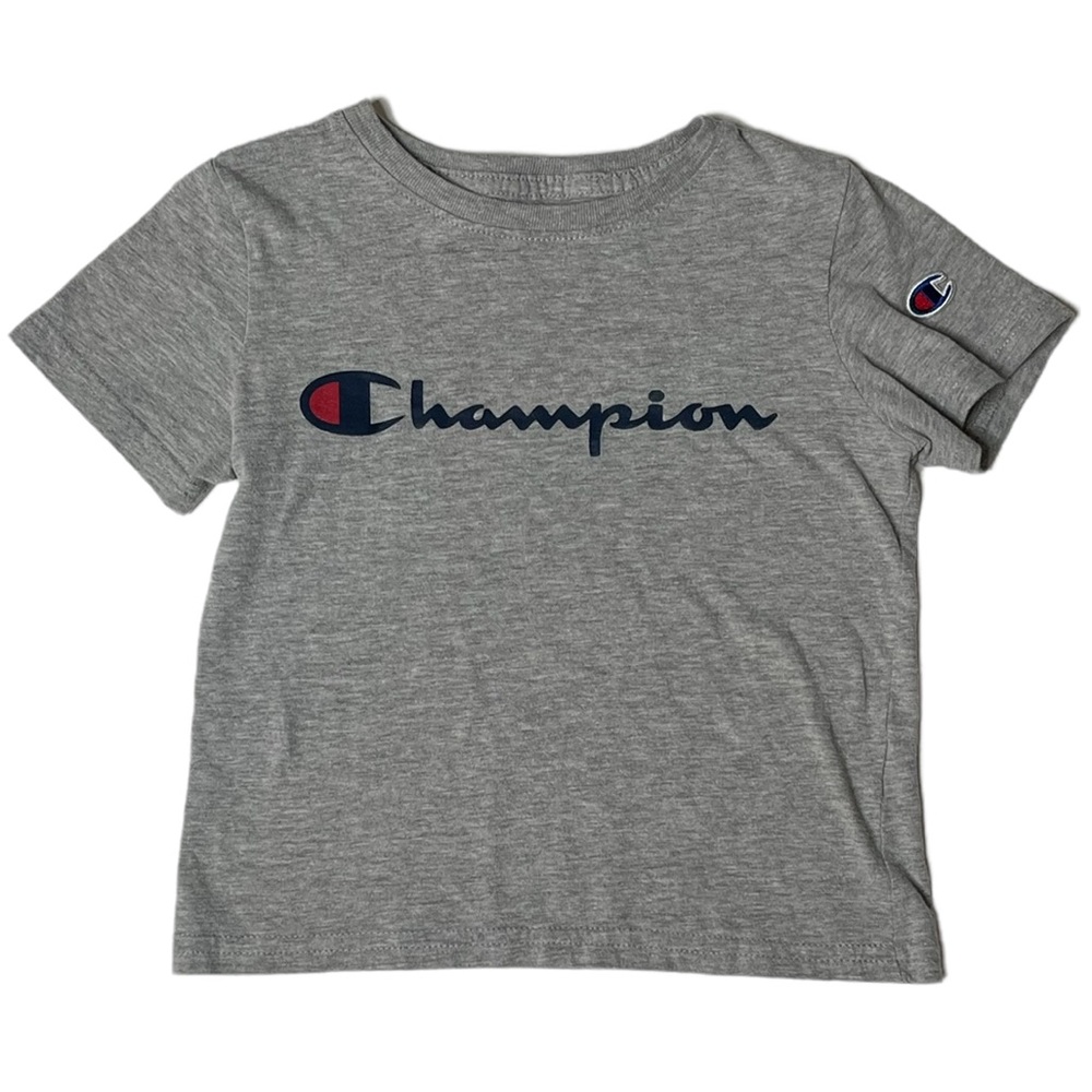 CHAMPION Grey Short Sleeve Boys Size 5 T-Shirt